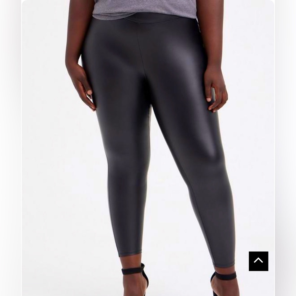 Full Length Signature Waist Pu Legging